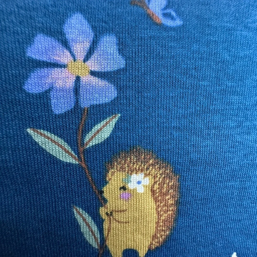 Carter's Blue Pajama Top with Floral Design NWOT